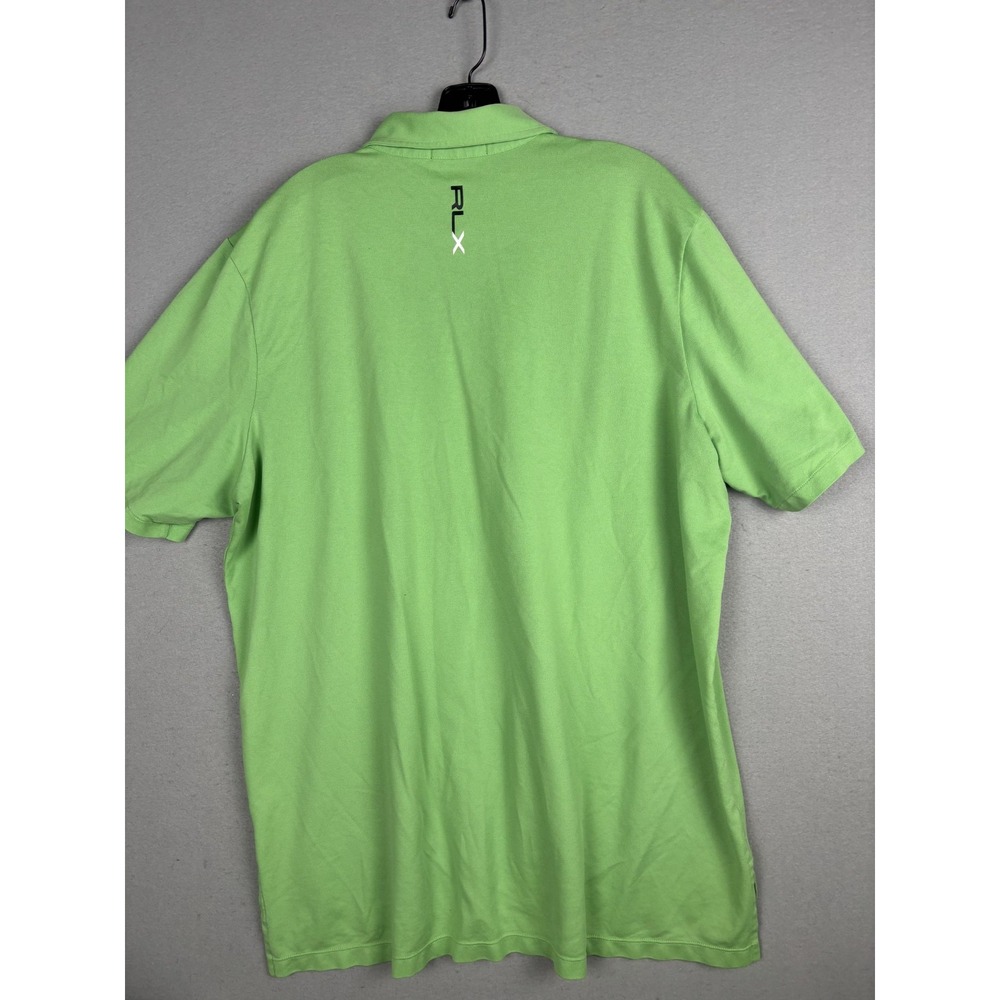 RLX Ralph Lauren Polo Shirt Mens XL Green Performance Golf Stretch Knit Solid
